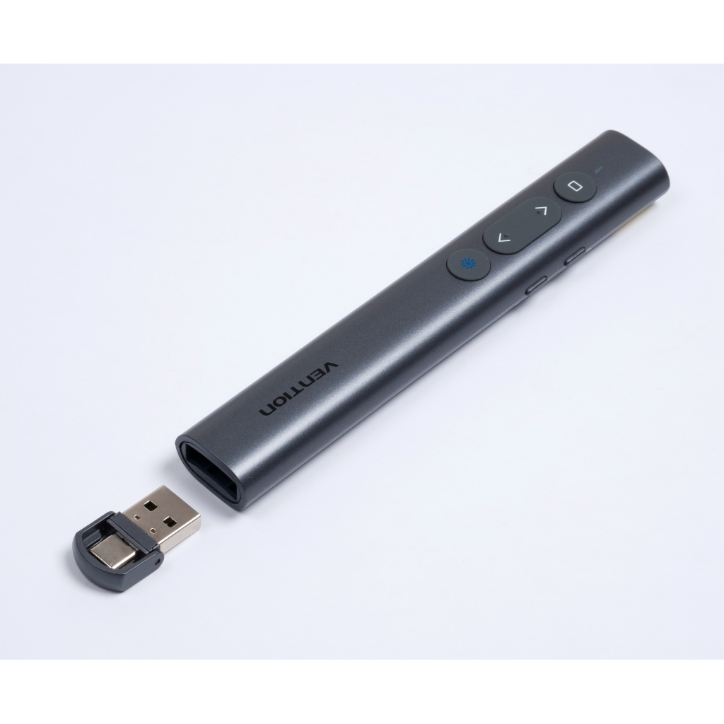 Презентер Vention PowerPoint Clicker with Red Laser Pointer Gray (KQIH0) - фото 6 Презентер Vention PowerPoint Clicker with Red Laser Pointer Gray (KQIH0) - фото 6