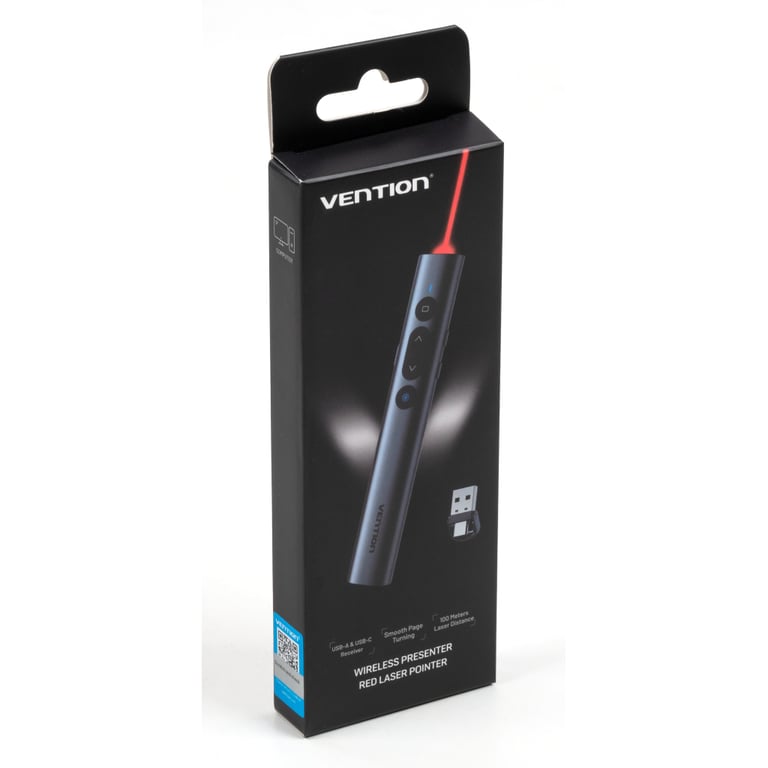 Презентер Vention PowerPoint Clicker with Red Laser Pointer Gray (KQIH0) - фото 9