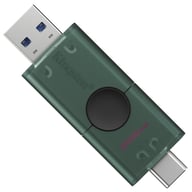 USB флеш накопичувач Kingston 256GB DataTraveler Duo USB 3.2 / Type-C Black/Green (DTDEG2/256GB) - фото 2