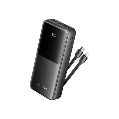 Батарея універсальна Vention 20000 mAh 22.5W with Built-in USB-C and Lightning Cables (FHPB0) - фото 1
