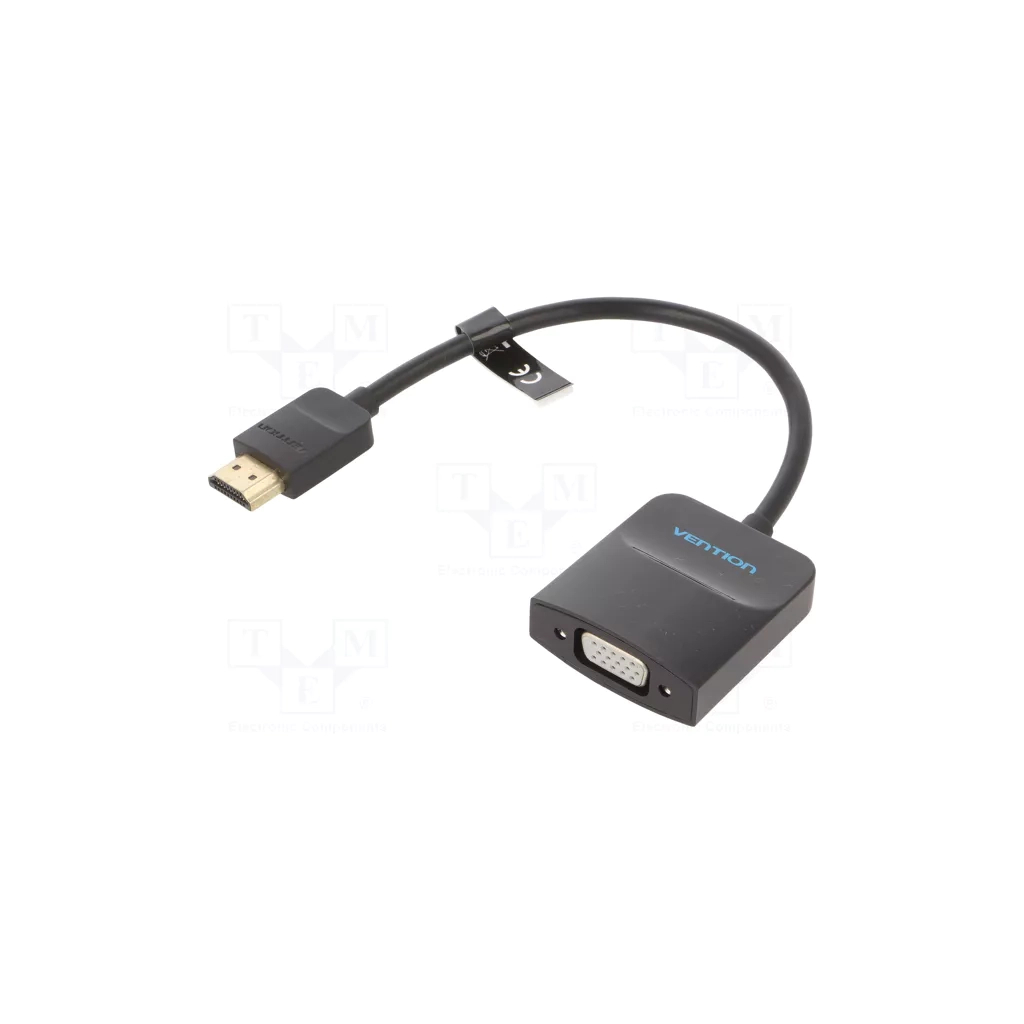 Перехідник HDMI M to VGA F 0.15m black Vention (42154) - фото 1