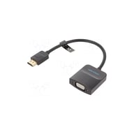 Перехідник HDMI M to VGA F 0.15m black Vention (42154) - фото 1