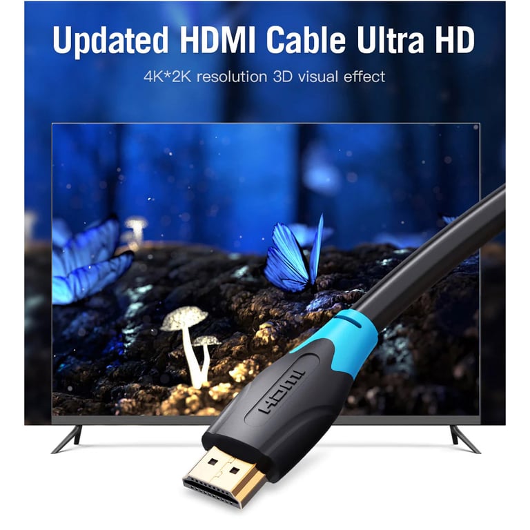 Кабель мультимедійний HDMI M to HDMI M 15.0m 4K30Hz black Vention (AACBN) - фото 3