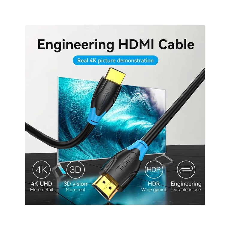 Кабель мультимедійний HDMI M to HDMI M 30.0m 1080p60Hz black Vention (AACBT) - фото 2