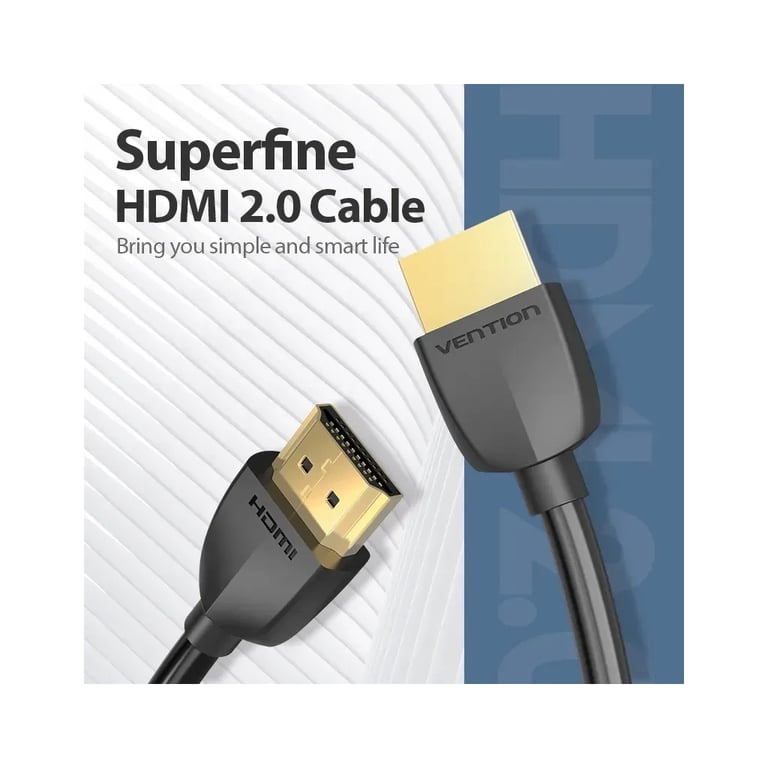 Кабель мультимедійний HDMI M to HDMI M 0.5m 4K60Hz black Vention (AAIBD) - фото 2