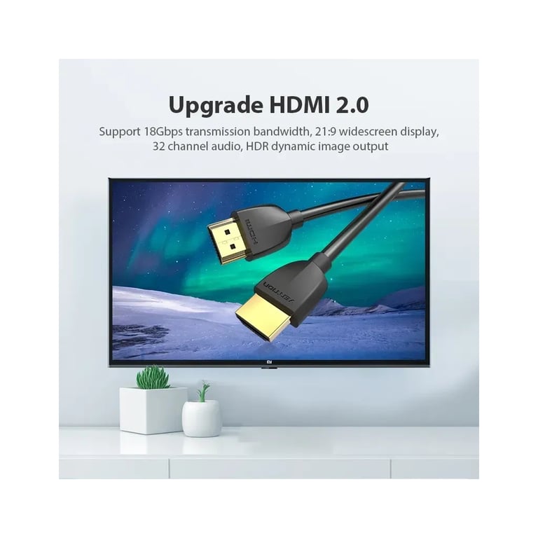 Кабель мультимедійний HDMI M to HDMI M 0.5m 4K60Hz black Vention (AAIBD) - фото 6