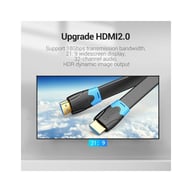 Кабель мультимедійний HDMI M to HDMI M 1.0m 4K60Hz flat black Vention (AAKBF) - фото 4
