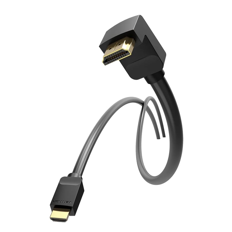 Кабель мультимедійний HDMI M to HDMI M 3.0m 4K60Hz 90° corner black Vention (AAQBI) - фото 3