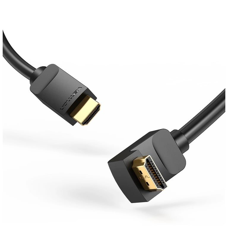 Кабель мультимедійний HDMI M to HDMI M 3.0m 4K60Hz 90° corner black Vention (AAQBI) - фото 4