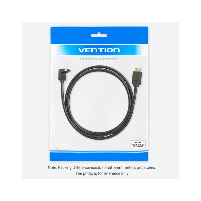 Кабель мультимедійний HDMI M to HDMI M 3.0m 4K60Hz 90° corner black Vention (AAQBI) - фото 5