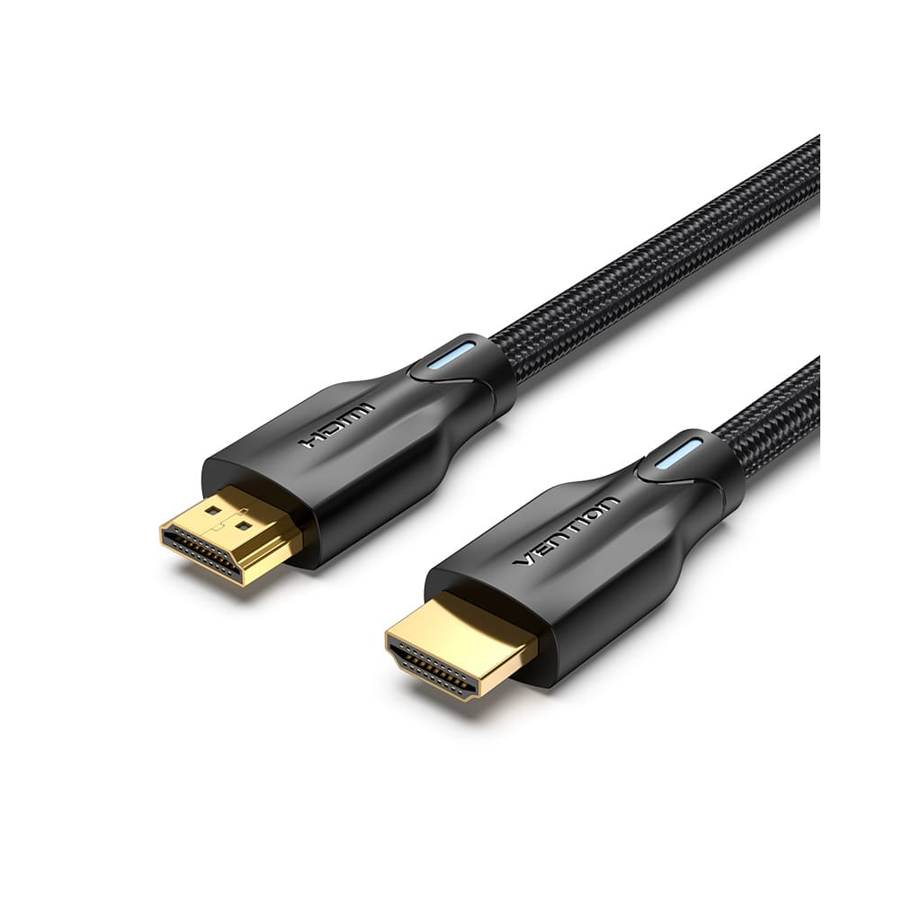 Кабель мультимедійний HDMI M to HDMI M 3.0m 8K60Hz cotton braided black Vention (AAUBI) - фото 1