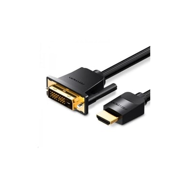 Кабель мультимедійний HDMI M to DVI M 1.0m 4K60Hz black Vention (ABFBF) - фото 1