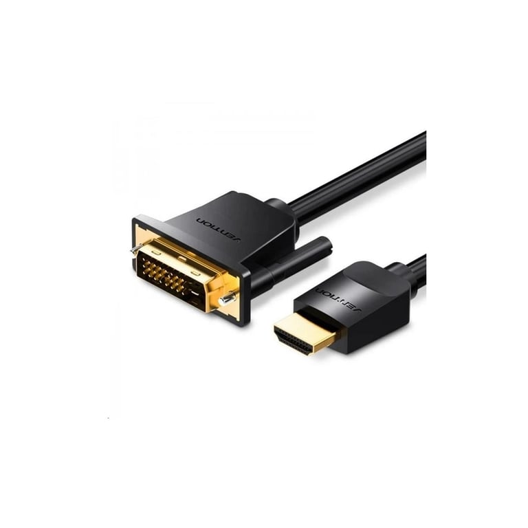 Кабель мультимедійний HDMI M to DVI M 1.0m 4K60Hz black Vention (ABFBF) - фото 1