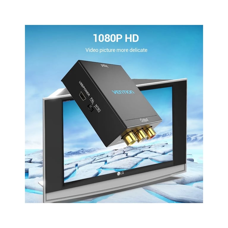 Конвертор HDMI to RCA Metal Type black Vention (AEEB0) - фото 4