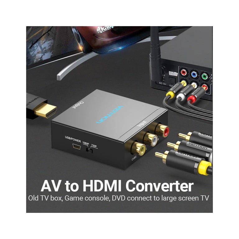 Конвертор RCA to HDMI black Vention (AEFB0) - фото 2