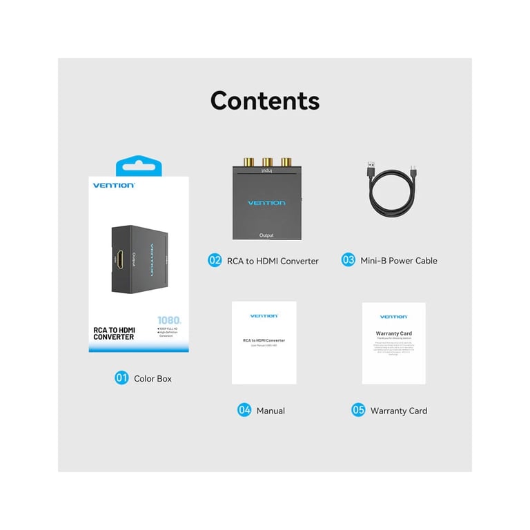 Конвертор RCA to HDMI black Vention (AEFB0) - фото 8