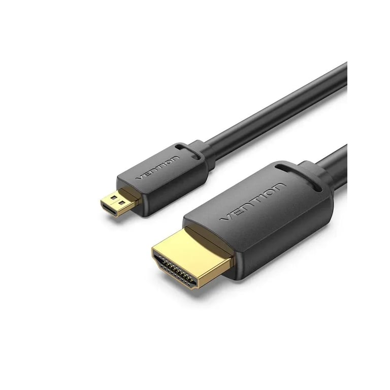 Кабель мультимедійний HDMI M to HDMI micro M 1.0m 4K60Hz black Vention (AGIBF) - фото 1