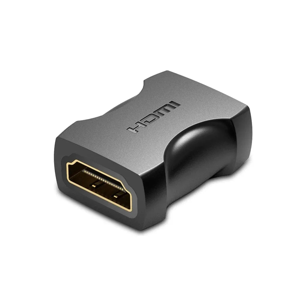 Перехідник HDMI F to HDMI F black Vention (AIRB0) - фото 1