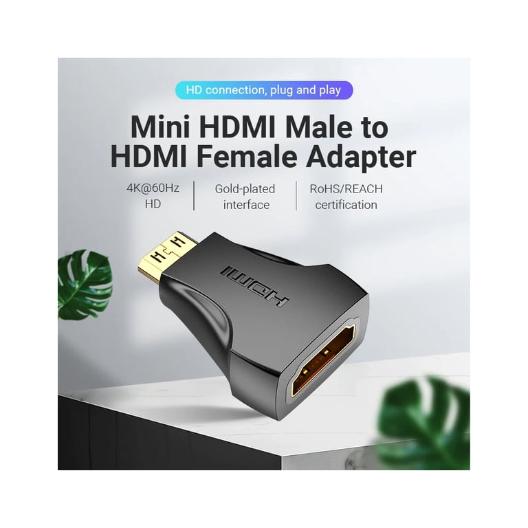 Перехідник HDMI to Mini HDMI black Vention (AISB0) - фото 2