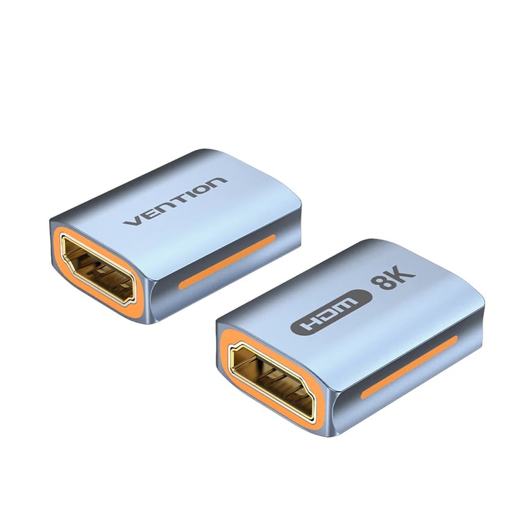 Перехідник HDMI F to HDMI F 8K Aluminum black Vention (AIUH0) - фото 1