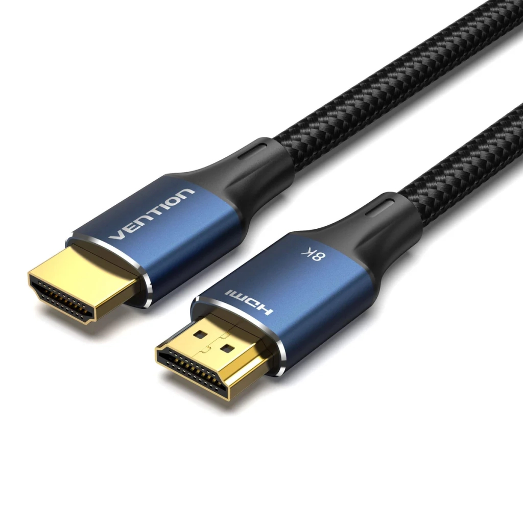 Кабель мультимедійний HDMI M to HDMI M 1.5m 8K60Hz cotton braided blue Vention (ALGLG) - фото 1