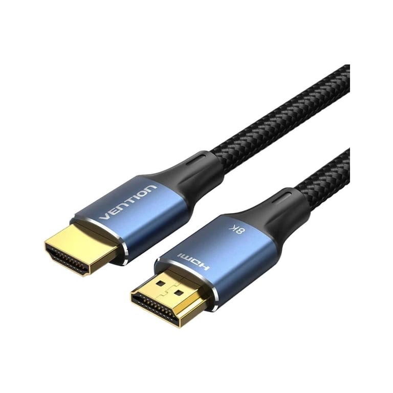 Кабель мультимедійний HDMI M to HDMI M 2.0m 8K60Hz cotton braided blue Vention (ALGLH) - фото 1
