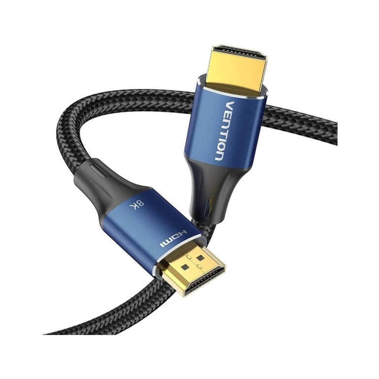 Кабель мультимедійний HDMI M to HDMI M 2.0m 8K60Hz cotton braided blue Vention (ALGLH) - фото 4