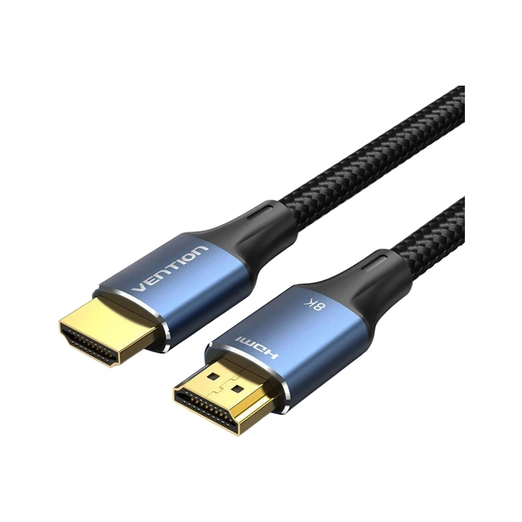 Кабель мультимедійний HDMI M to HDMI M 3.0m 8K60Hz cotton braided blue Vention (ALGLI) - фото 1