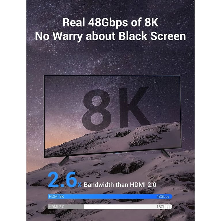 Кабель мультимедійний HDMI M to HDMI M 5.0m 8K60Hz cotton braided blue Vention (ALGLJ) - фото 6