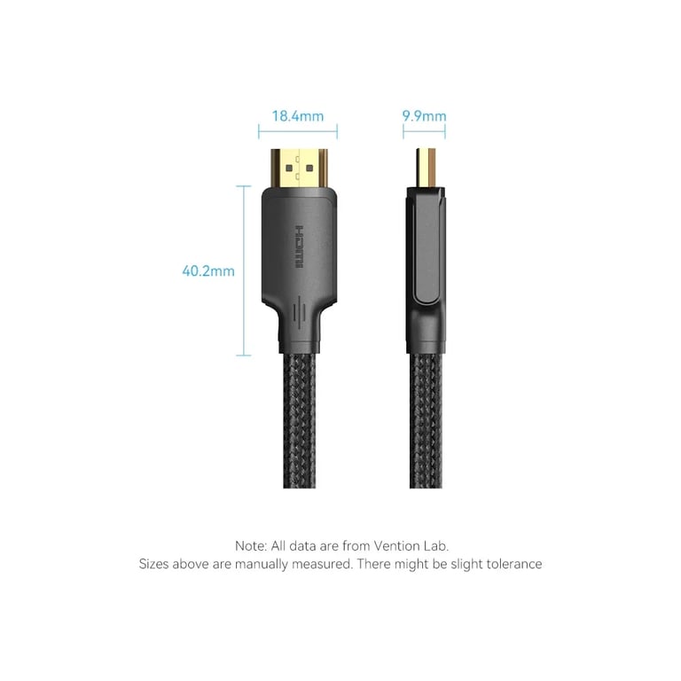 Кабель мультимедійний HDMI M to HDMI M 10.0m 4K30Hz cotton braided black Vention (ALLBL) - фото 7