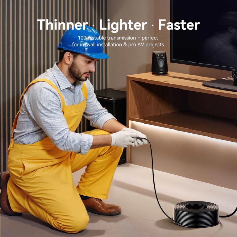 Кабель мультимедійний HDMI M to HDMI M 80.0m 4K60Hz fiber optic black Vention (ALSBAF) - фото 5