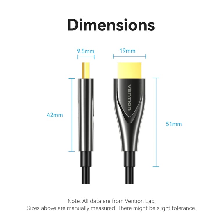 Кабель мультимедійний HDMI M to HDMI M 70.0m 4K60Hz fiber optic black Vention (ALSBAX) - фото 2