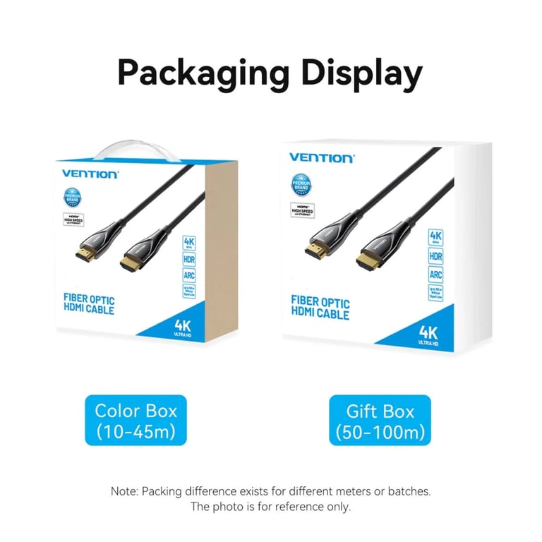 Кабель мультимедійний HDMI M to HDMI M 70.0m 4K60Hz fiber optic black Vention (ALSBAX) - фото 3