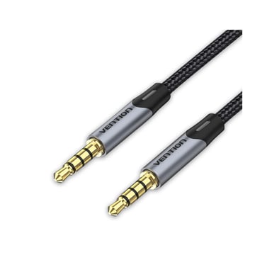 Кабель мультимедійний 3.5mm M to 3.5mm M 1.0m (4pin) gray Vention (BAQHF) - фото 1