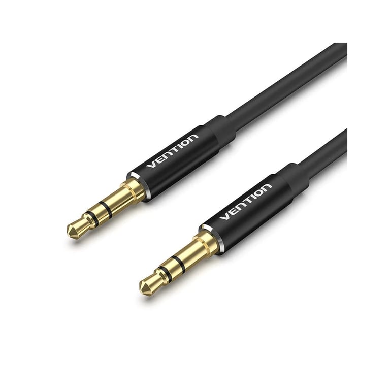 Кабель мультимедійний 3.5mm M to 3.5mm M 1.5m black Vention (BAXBG) - фото 1