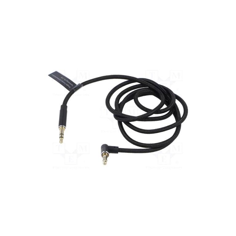 Кабель мультимедійний 3.5mm M to 3.5mm M 1.0m 90° corner black Vention (BAZBF) - фото 2