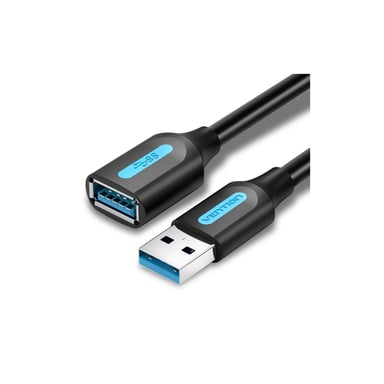 Дата кабель USB 3.0 AM/AF 3.0m black Vention (CBHBI) - фото 1