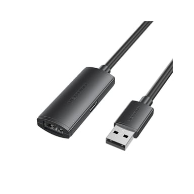 Дата кабель USB 2.0 AM/AF 5.0m Active black Vention (CBKBJ) - фото 1