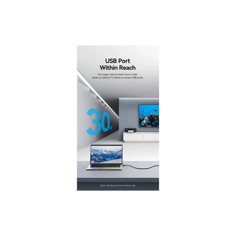 Дата кабель USB 2.0 AM/AF 10.0m Active black Vention (CBKBL) - фото 4