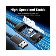 Дата кабель USB 2.0 AM/AF 15.0m Active black Vention (CBKBN) - фото 3
