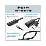 Дата кабель USB 2.0 AM/AF 15.0m Active black Vention (CBKBN) - фото 6