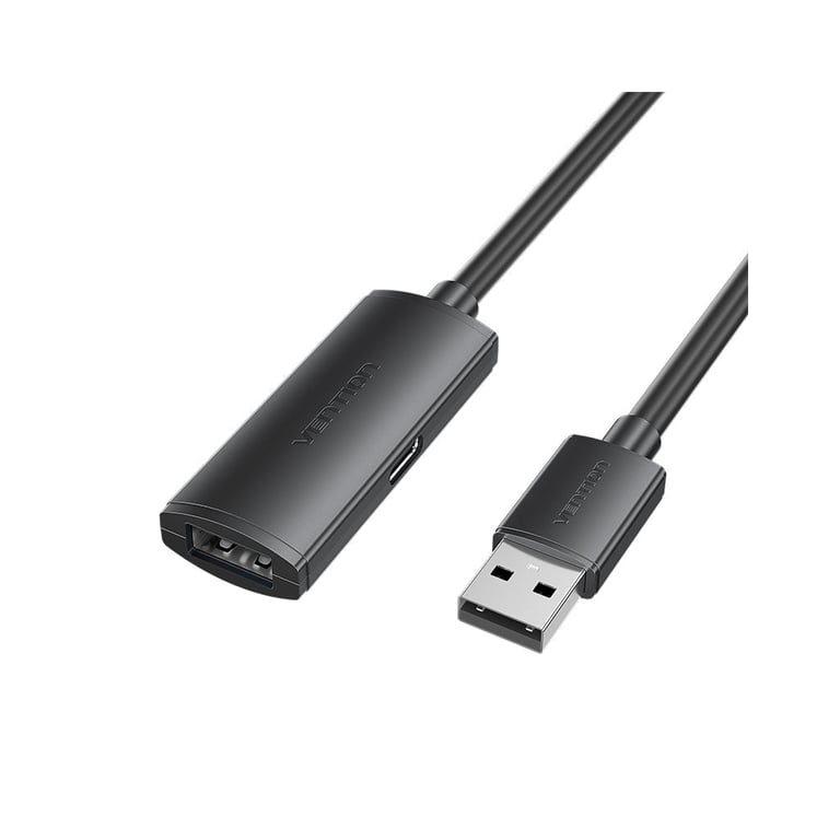 Дата кабель USB 2.0 AM/AF 25.0m Active black Vention (CBKBS) - фото 1