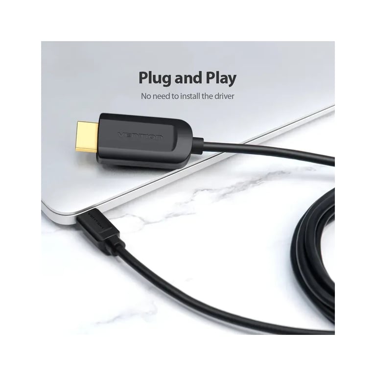 Кабель мультимедійний USB-C to HDMI M 1.5m black Vention (CGUBG) - фото 3
