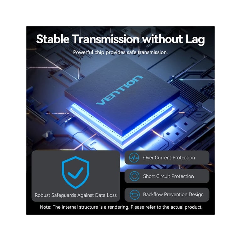 Концентратор Vention USB to 4xUSB 3.2 Gen2 + USB-C 10Gbps 0.15m black (CHOBB) - фото 6
