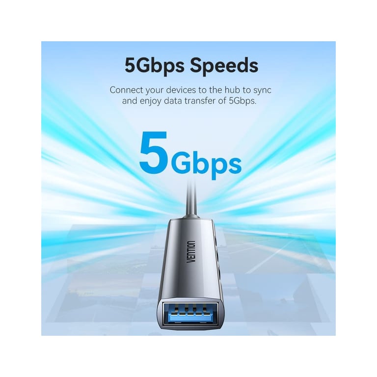 Концентратор Vention USB 3.0 to 1xUSB 3.0 + 3xUSB 2.0 0.15m gray (CKOHB) - фото 8