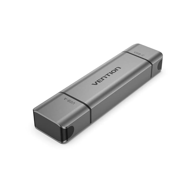 Зчитувач флеш-карт Vention USB 3.0 AM/USB-C to SD+TF Gray Dual Drive Letter Aluminum Alloy (CLLH0) - фото 1
