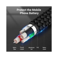 Дата кабель USB 2.0 AM to USB-C 1.0m 3A black Vention (COKBF) - фото 3