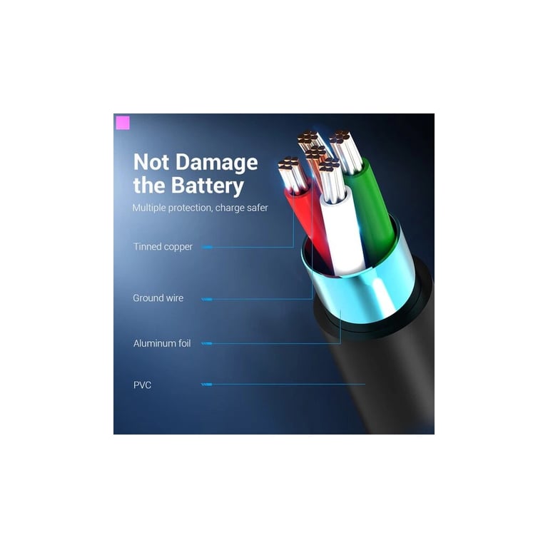 Дата кабель USB 2.0 AM to USB-C 1.5m 3A black Vention (COKBG) - фото 4