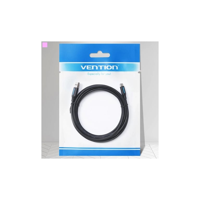 Дата кабель USB 2.0 AM to USB-C 1.5m 3A black Vention (COKBG) - фото 6