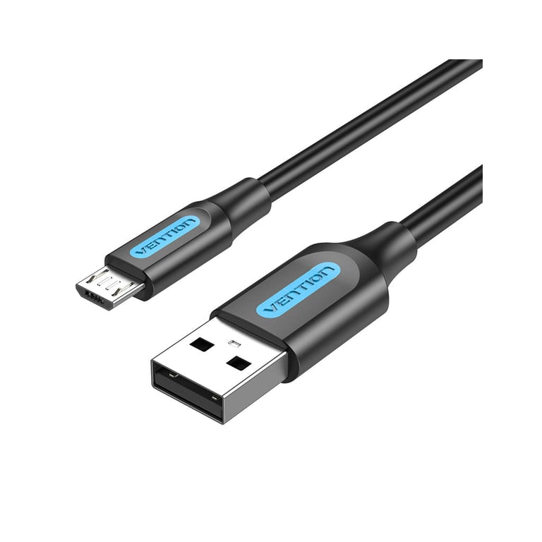 Дата кабель USB 2.0 AM to Micro 5P 1.0m 3A black Vention (COLBF) - фото 1